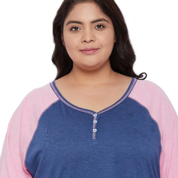 Gypsie Blue Women Nightgown with Long Sleeves Lounge Dress Maxi and Sleepwear - Picture 6 of 7